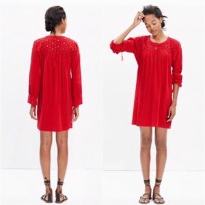 Madewell | Red Eyelet Daybreak Dress Size XXS